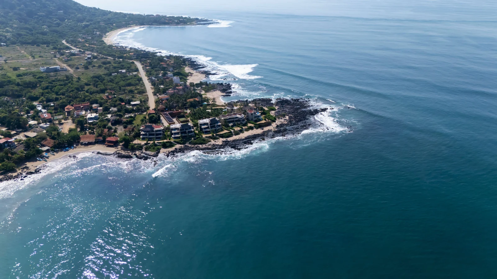 Vista aérea de Troncones, Guerrero